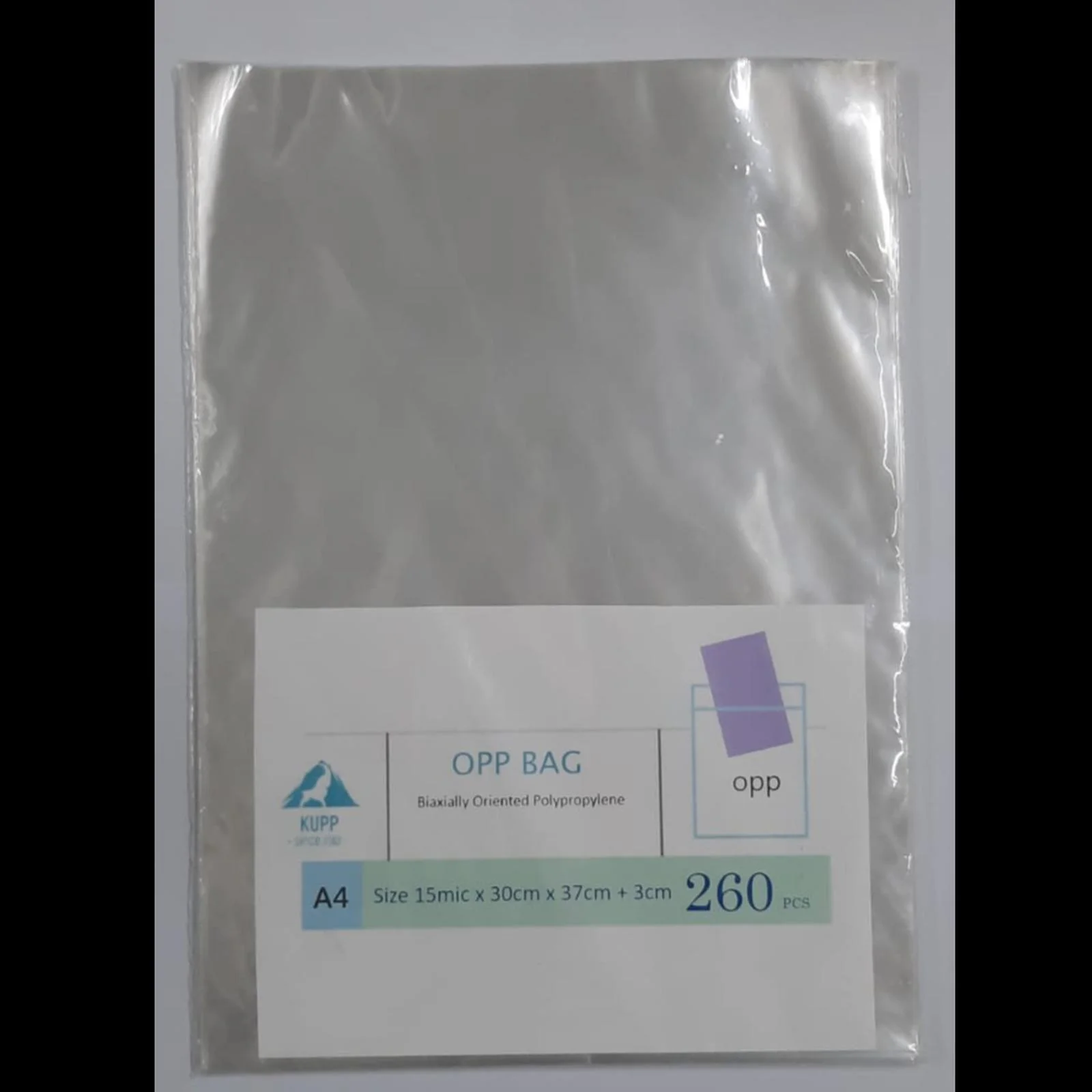 OPP BAG 15mic x 30cm x 37cm + 3cm